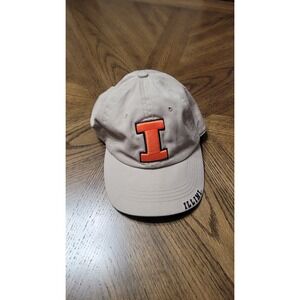 Captivating Headwear University of Illinois Illini Khaki Tan Adjustable Hat Mens